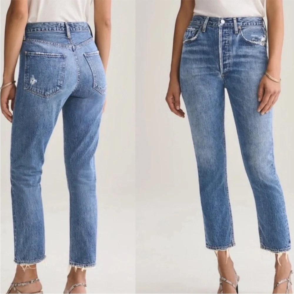 Agolde Riley High Rise Jeans 23 - Picture 1 of 14